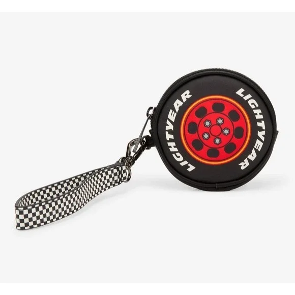 Loungefly Disney Pixar Cars Lightning Mcqueen Tire Crossbody & COIN Bag Wristlet